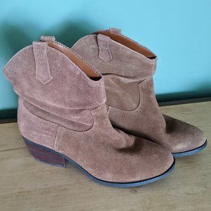 White Mountain Brown Suede Ankle Boots
